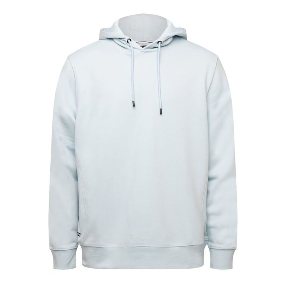Weekend Offender Mens Yensei Button Drawstring Hoodie / Mid Green - Picture 4 of 4